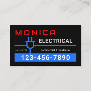 Tarjeta De Visita Tu nombre alimenta el enchufe eléctrico