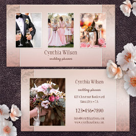 Tarjeta De Visita Tu Planificador de Bodas Clásico Elegante de Fotos
