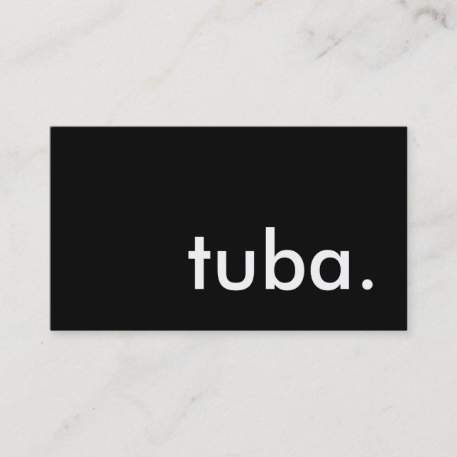 Tarjeta De Visita tuba. (Anverso)