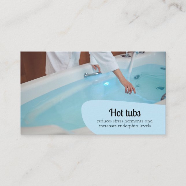 Tarjeta De Visita Tubos calientes Belleza Skincare Relax Masaje Well (Anverso)