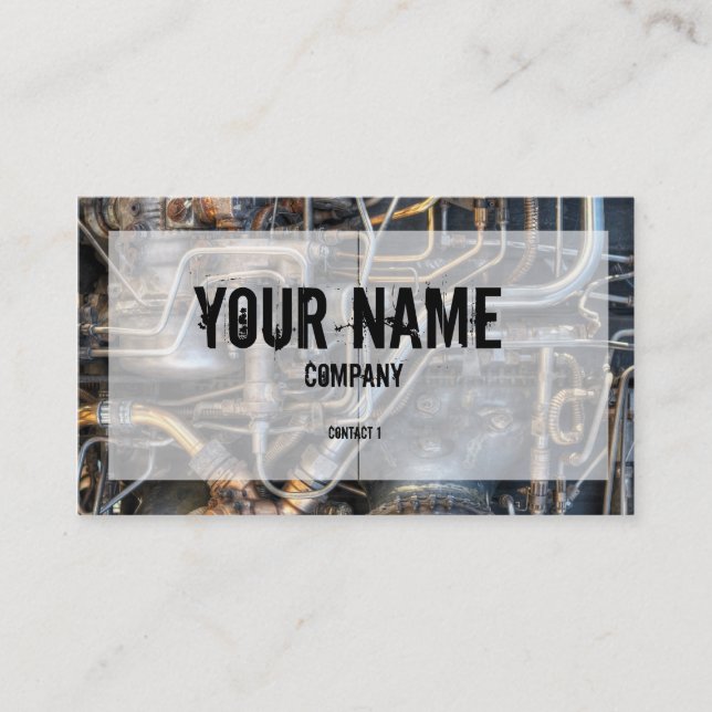 Tarjeta De Visita Tubos de la fontanería de Steampunk (Anverso)