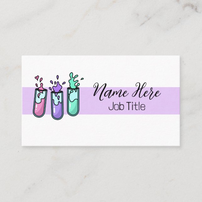 Tarjeta De Visita Tubos de prueba turbulentos (Anverso)