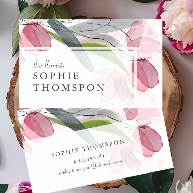 Tarjeta De Visita Tuleta pálida elegante (Subido por el creador)