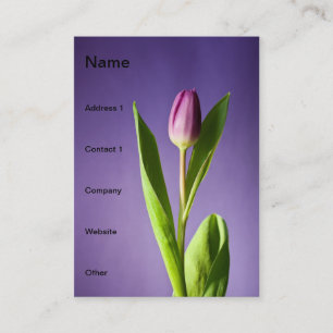 Tarjeta De Visita Tulipán púrpura