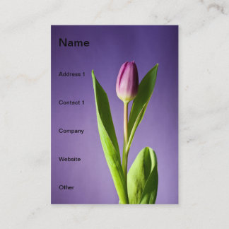 Tarjeta De Visita Tulipán púrpura