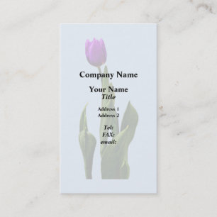 Tarjeta De Visita Tulipán púrpura simple