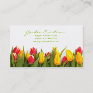 Tarjeta De Visita Tulipanes de la primavera