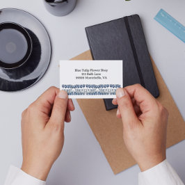 Tarjeta De Visita Tulipanes en azul delft