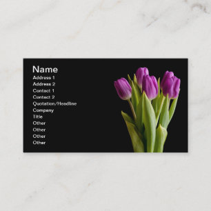 Tarjeta De Visita Tulipanes violetas
