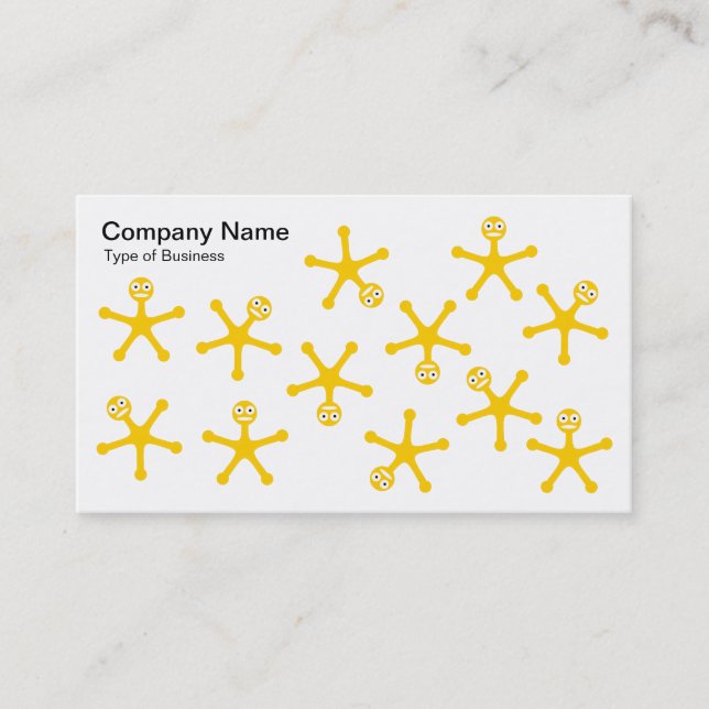 Tarjeta De Visita Tumblers - Ámbar en blanco (Anverso)