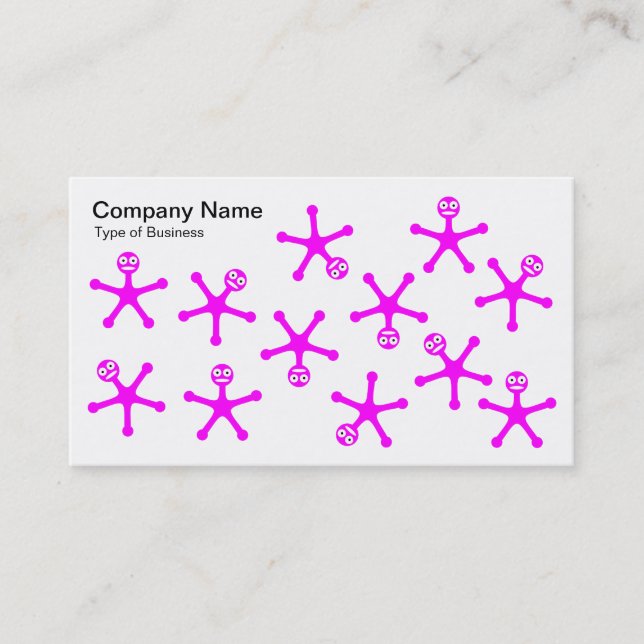 Tarjeta De Visita Tumblers - Magenta sobre blanco (Anverso)