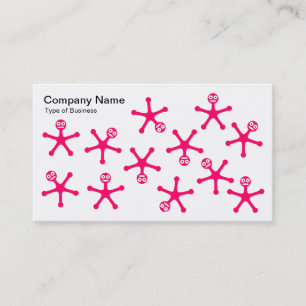 Tarjeta De Visita Tumblers - Neon Red sobre Blanco