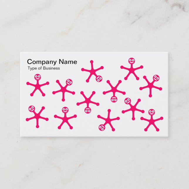 Tarjeta De Visita Tumblers - Neon Red sobre Blanco (Anverso)