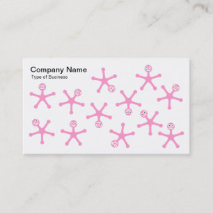 Tarjeta De Visita Tumblers - Rosa en blanco