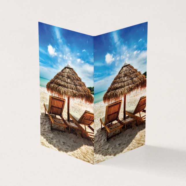 Tarjeta De Visita Tumbonas en la playa (Exterior)