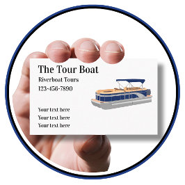 Tarjeta De Visita Turismo de Naturaleza en Barco Tema