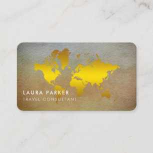 Tarjeta De Visita Turismo del oro de la acuarela del agente de