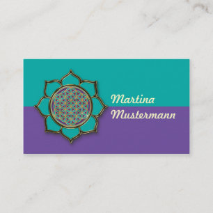 Tarjeta De Visita Türkis del DES Lebens Lotus de Blume