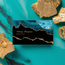 Turquesa - Código QR de piedra de ágata dorada y t