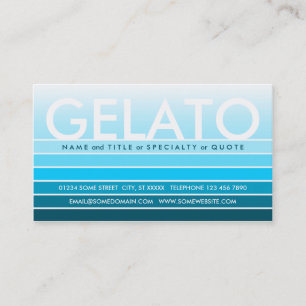 Tarjeta De Visita Turquesa de GELATO