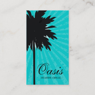 Tarjeta De Visita TURQUESA de la PALMERA 311-OASIS