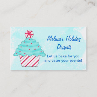 Tarjeta De Visita Turquesa, Pepperminable Navidad Pastel de torta