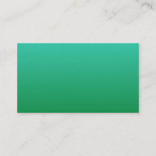 Tarjeta De Visita Turquesa Verde Ombre