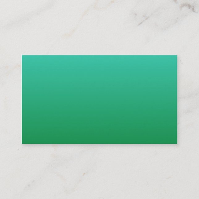 Tarjeta De Visita Turquesa Verde Ombre (Anverso)
