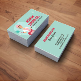 Tarjeta De Visita Turquoise Cleaner Cleaning