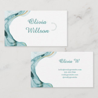 Tarjeta De Visita Turquoise Green Business Card