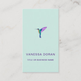 Tarjeta de visita Turquoise Hummingbird