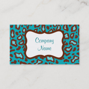 Tarjeta de visita Turquoise Leopard