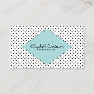 Tarjeta de visita Turquoise Modern Stars