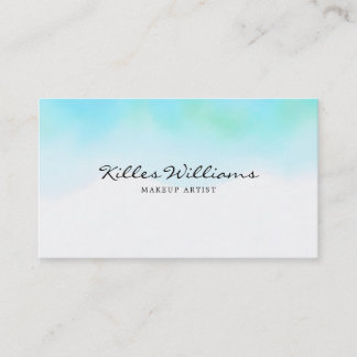 Tarjeta De Visita Turquoise Watercolor