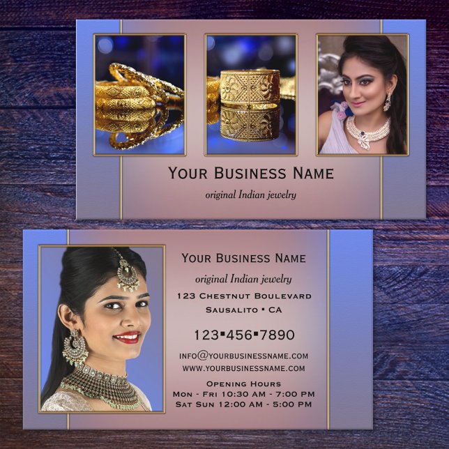 Tarjeta De Visita Tus 4 fotos de joyas indias exóticas (Subido por el creador)