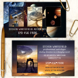 Tarjeta De Visita Tus Fotos Astrólogo Celestial de Ciencia Ficción