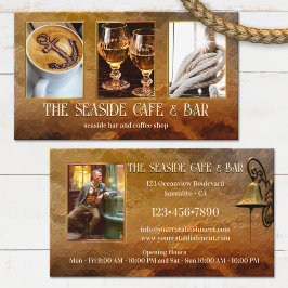 Tarjeta De Visita Tus Fotos Café Costero Bar
