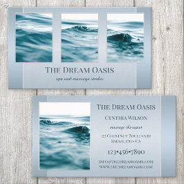 Tarjeta De Visita Tus fotos Dream Blue Spa Massage
