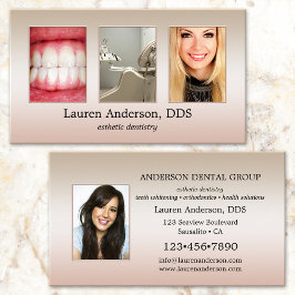 Tarjeta De Visita Tus fotos elegantes de un dentista profesional