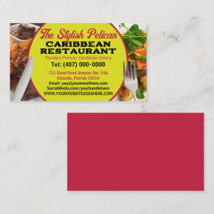 Tarjeta De Visita Tus Fotos Servicios De Restauración Caribeña