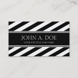 Tarjeta De Visita TuTítuloTrabajo! Barras diagonales de cinta B/W