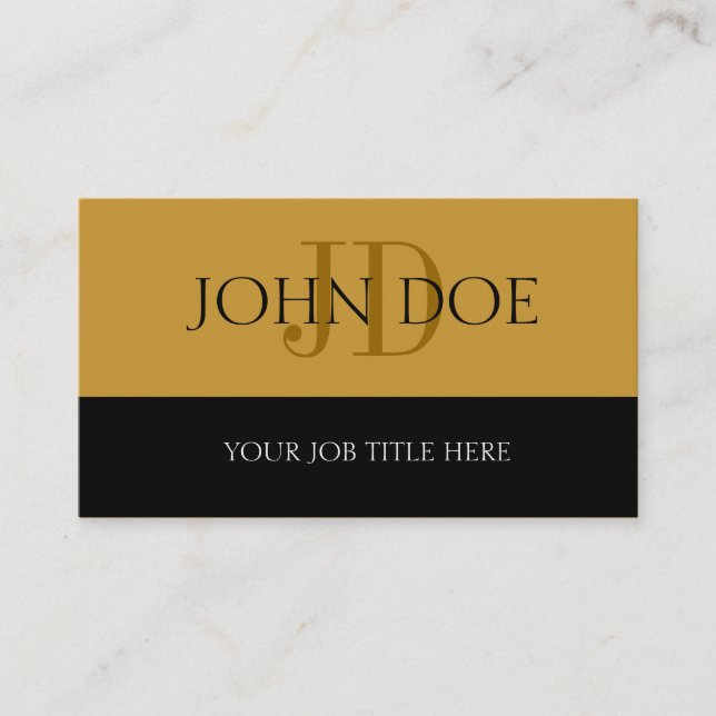 Tarjeta De Visita TuTítuloTrabajo! S Stripe Gold (Anverso)