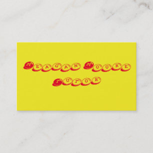 Tarjeta De Visita Tutor amarillo y rojo