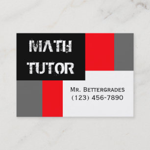Tarjeta De Visita Tutor de matemáticas