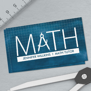 Tarjeta De Visita Tutor de matemáticas privado - Educador de matemát