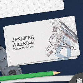 Tarjeta De Visita Tutor de matemáticas privado - Educador de matemát