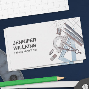 Tarjeta De Visita Tutor de matemáticas privado - Educador de matemát
