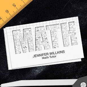 Tarjeta De Visita Tutor de matemáticas privado - Educador de matemát