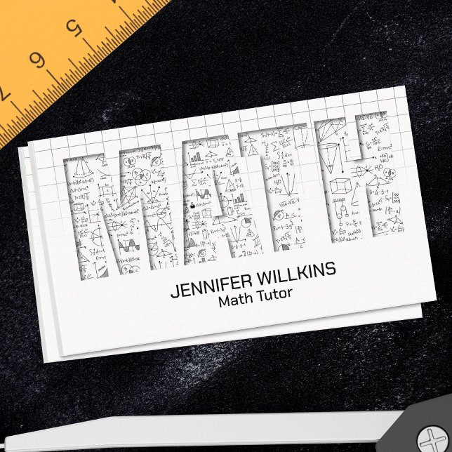 Tarjeta De Visita Tutor de matemáticas privado - Educador de matemát (Subido por el creador)