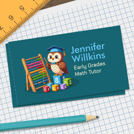 Tarjeta De Visita Tutor de matemáticas privado - Primeras notas, ele